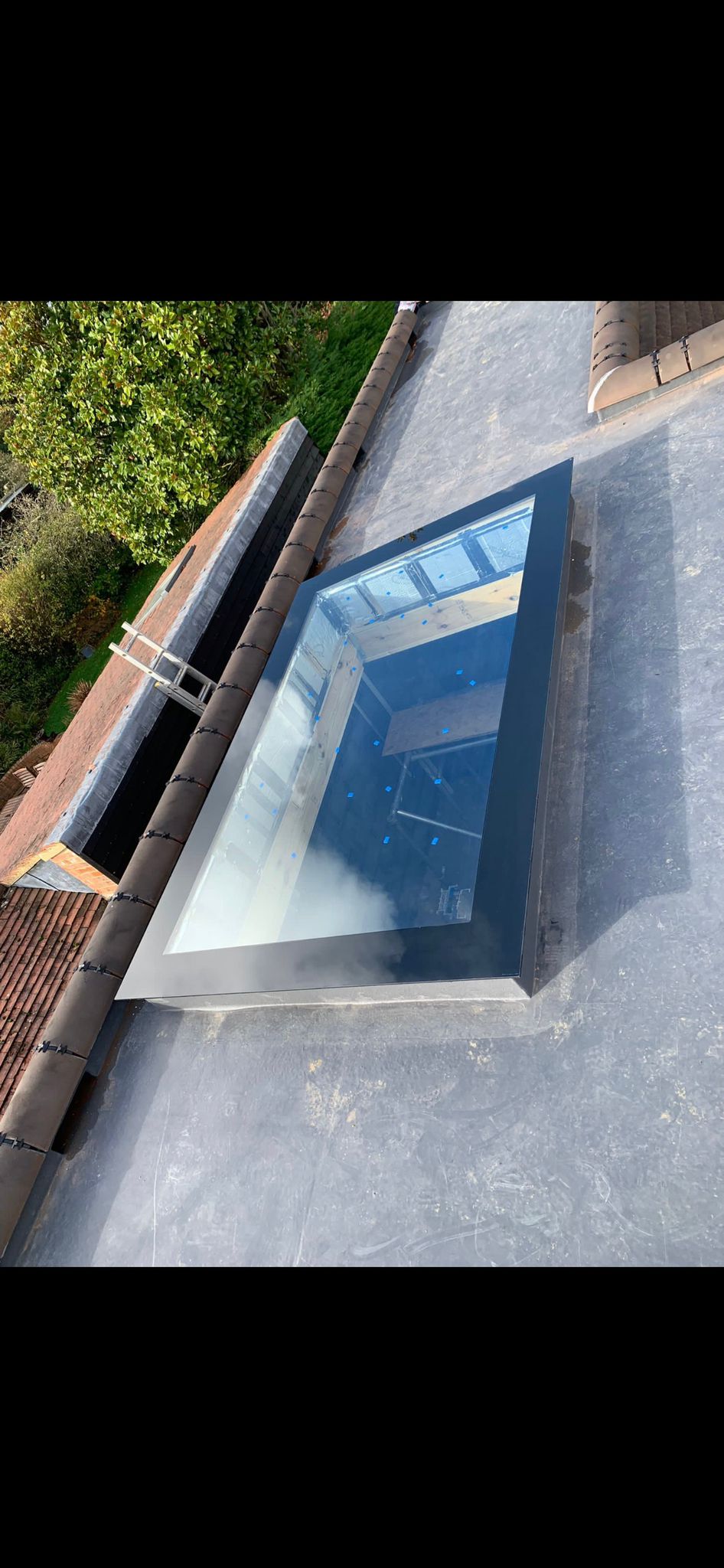 Frameless Flat Roof Skylight - Triple Glazed