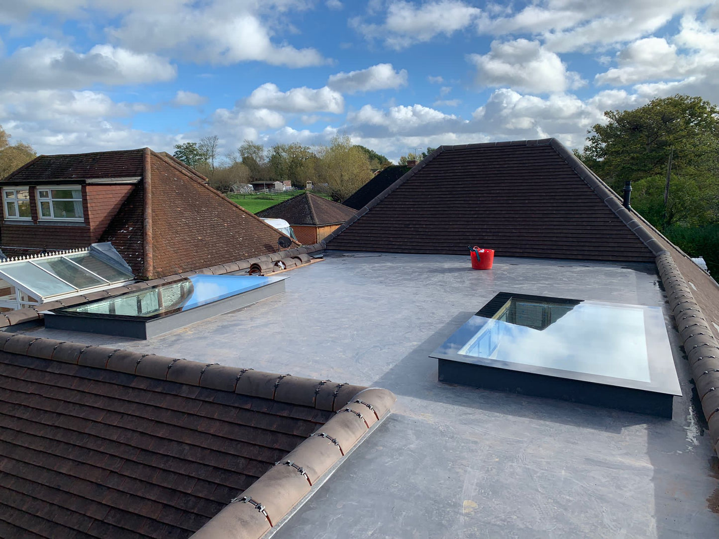 Frameless Flat Roof Skylight - Triple Glazed